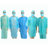 disposable PE PE SMS Long Sleeve non- woven medical isolation gown